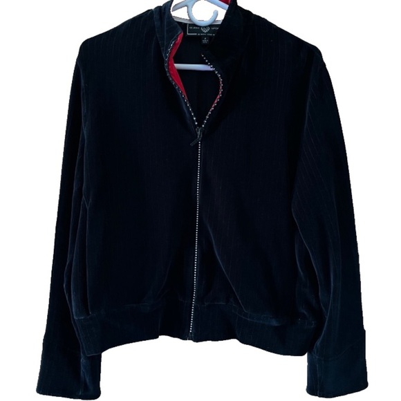 St. John Sport Velour Track Jacket P/X-Sm luxury athleisure designer loungewear - Picture 2 of 10